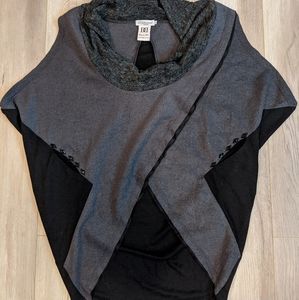 Lagenlook Pullover Asymmetric Cowl Neck.